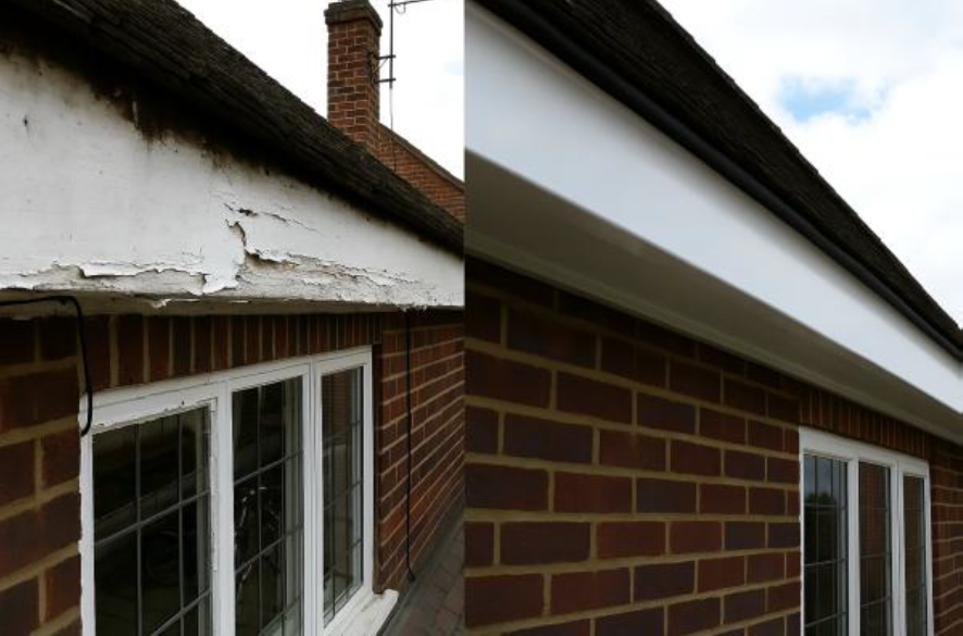 Before and after PVCu cladding