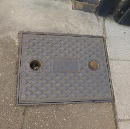 Inspection chamber with metal lid