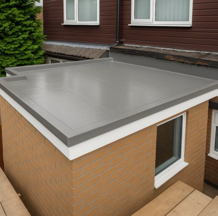 Cold-applied liquid flat roof