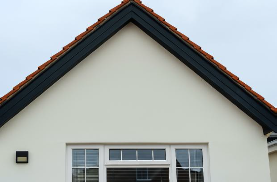 Well-maintained fascia and soffit