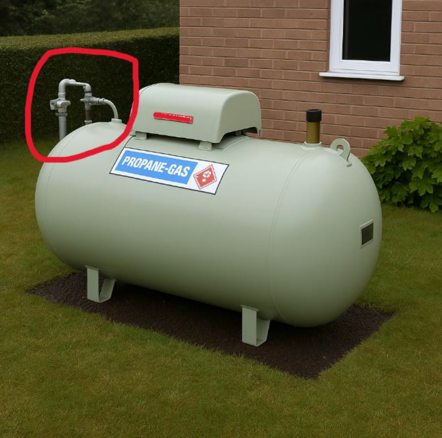 Domestic LPG tank installation