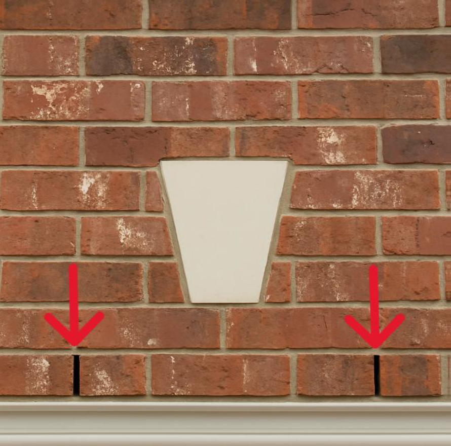 Weep hole in brickwork